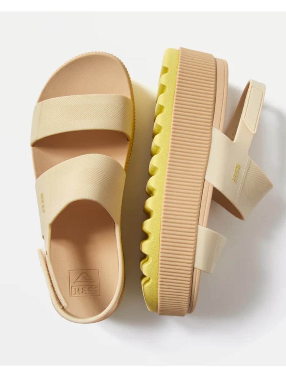 Reef Water Vista Higher Platform Sandals Cream Blush Size 7 - Picture 7 of 12